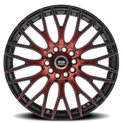 SPEC-1 SP-55 17X7.5 42 5X100/5X114.3 GLOSS BLACK & RED MACHINED