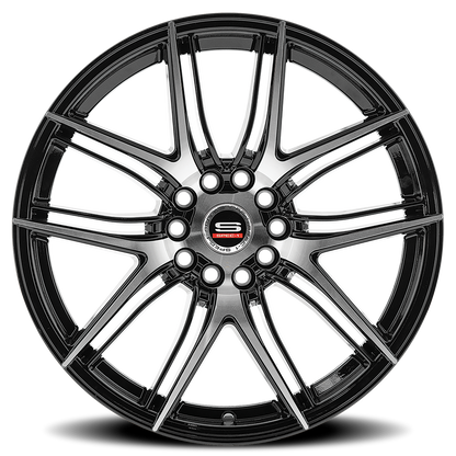 SPEC-1 SP-56 18X8 38 4X100/4X114.3 GLOSS BLACK & MACHINED