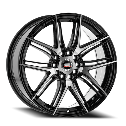 SPEC-1 SP-56 20X8.5 38 5X114.3/5X120 GLOSS BLACK & MACHINED