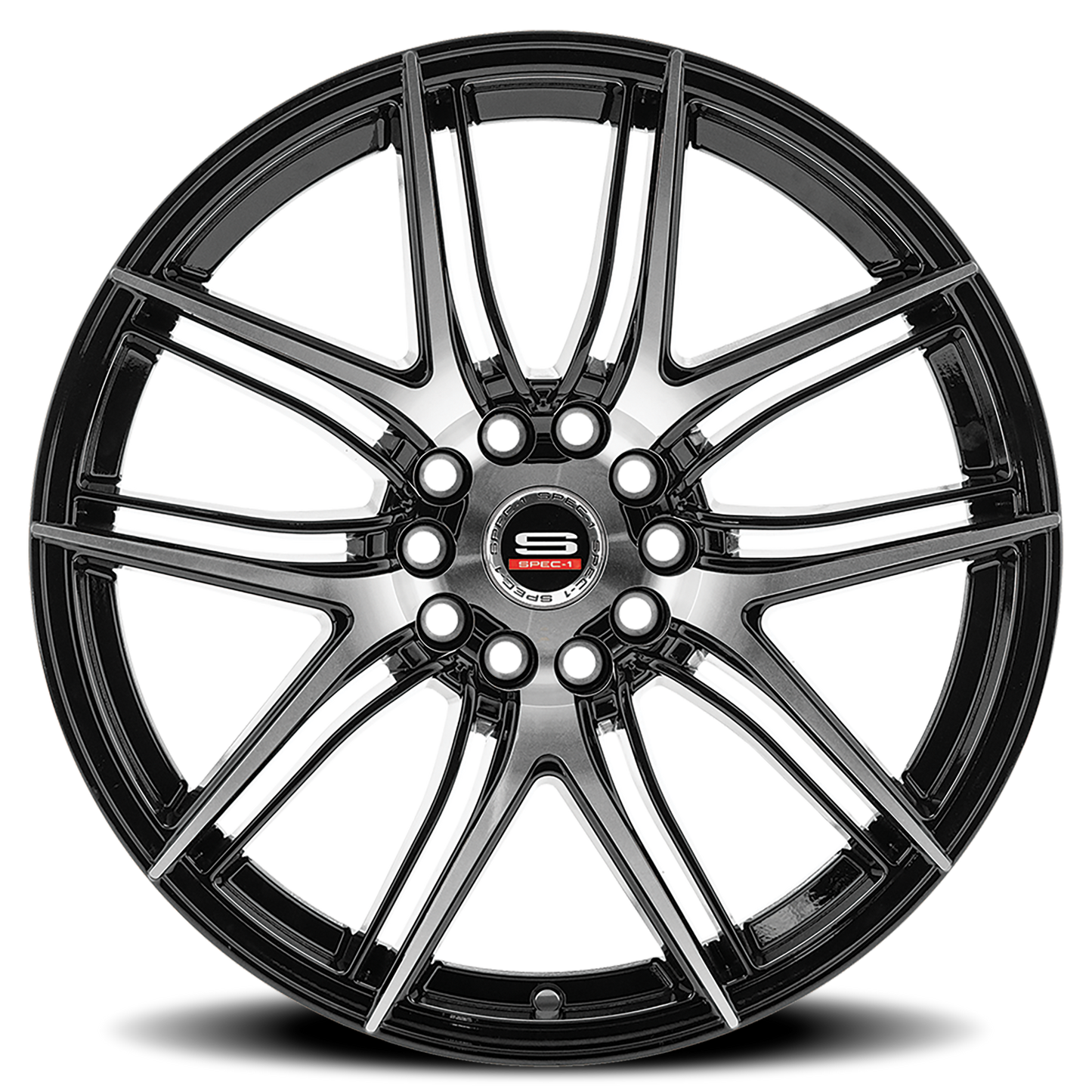 SPEC-1 SP-56 17X7.5 42 5X105/5X114.3 GLOSS BLACK & MACHINED