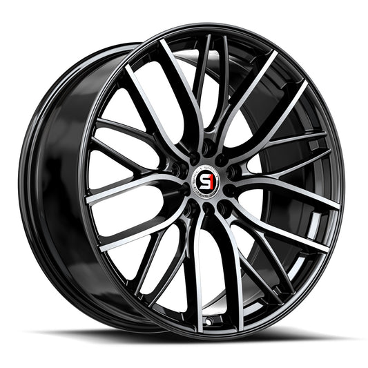 SPEC-1 SP-61 18X8.0 38 4X100/4X114.3 GLOSS BLACK & MACHINED