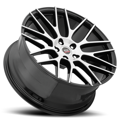 SPEC-1 SPL-001 22X9 32 5X112 GLOSS BLACK & BRUSHED