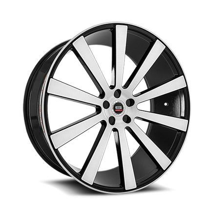 SPEC-1 SPL-002 20X10.5 20 5X120 GLOSS BLACK & BRUSHED