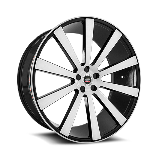 SPEC-1 SPL-002 20X9 25 5X112 GLOSS BLACK & BRUSHED