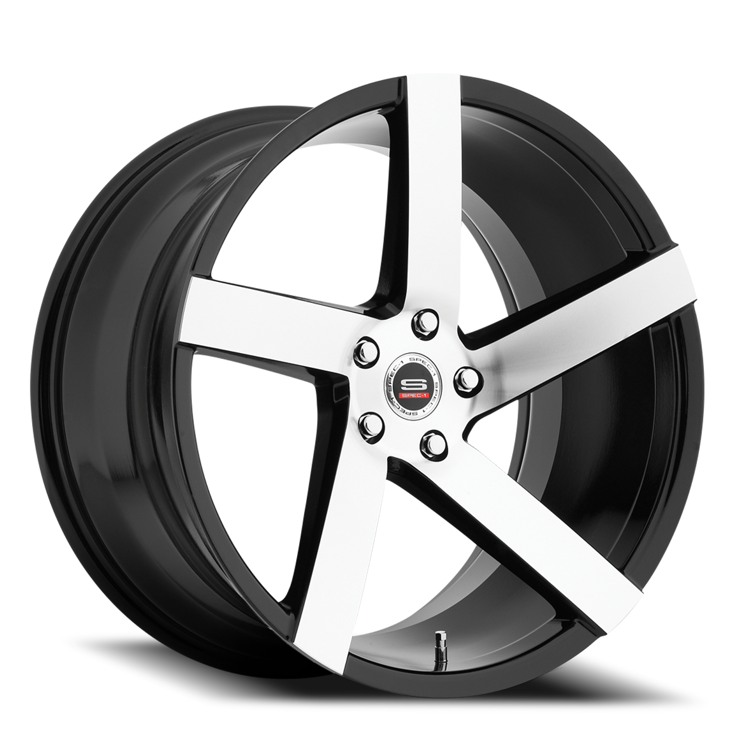 SPEC-1 SPM-80 22X10.5 20 5X112 GLOSS BLACK & MACHINED