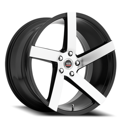 SPEC-1 SPM-80 22X10.5 20 5X112 GLOSS BLACK & MACHINED