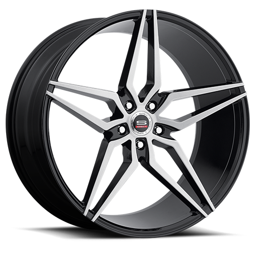 SPEC-1 SPM-81 22X9 15 5X120 GLOSS BLACK & BRUSHED