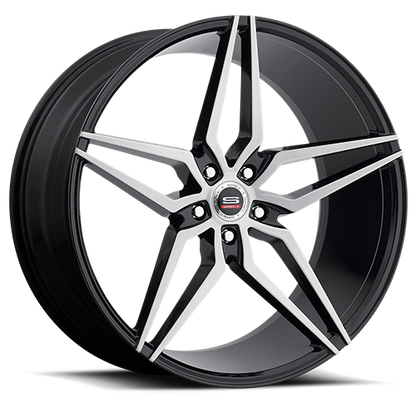 SPEC-1 SPM-81 22X9 15 5X115 GLOSS BLACK & BRUSHED