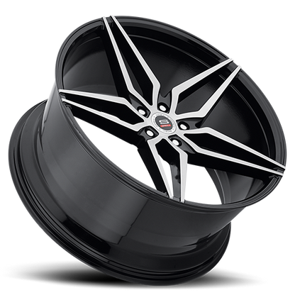 SPEC-1 SPM-81 22X9 15 5X115 GLOSS BLACK & BRUSHED