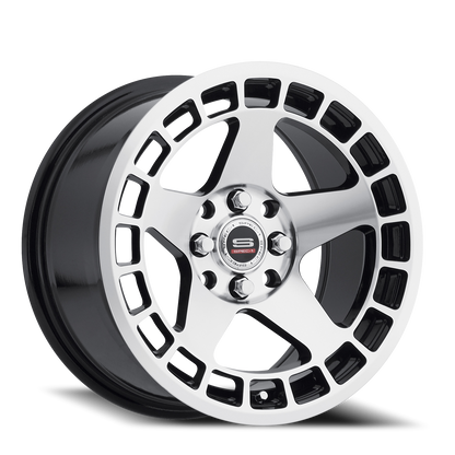 SPEC-1 SPT-901 15X8 20 4X100/4X114.3 GLOSS BLACK & MACHINED