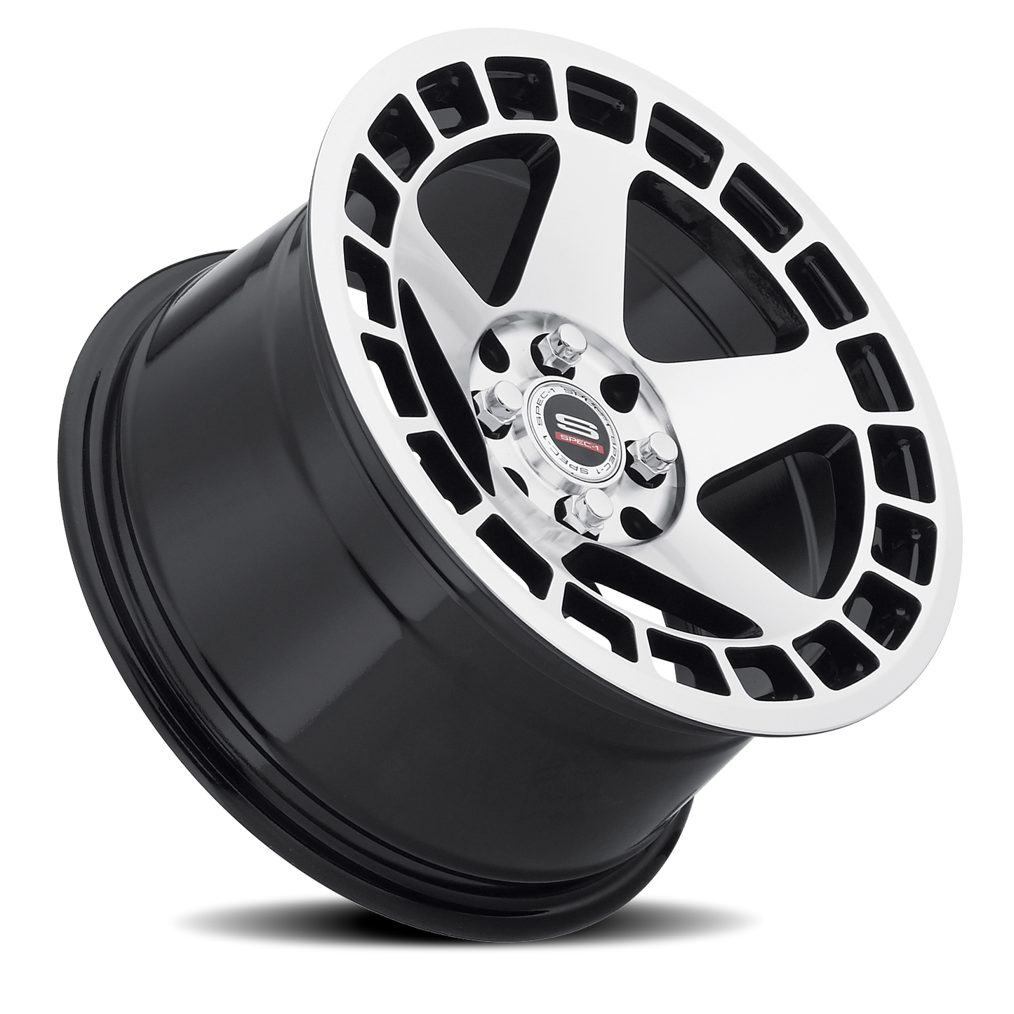SPEC-1 SPT-901 15X8 20 4X100 GLOSS BLACK & MACHINED
