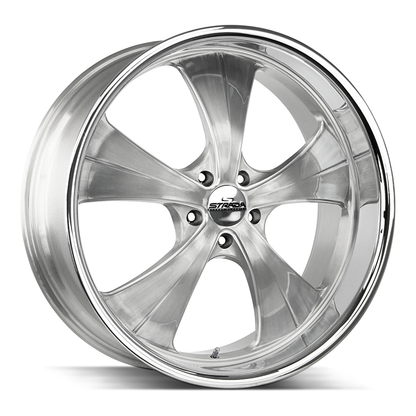 STRADA STREET CLASSICS C02 OLD SKOOL 24X10 15MM BLANK BRUSHED FACE SILVER MILLED SS | C02400015BFSMLSS