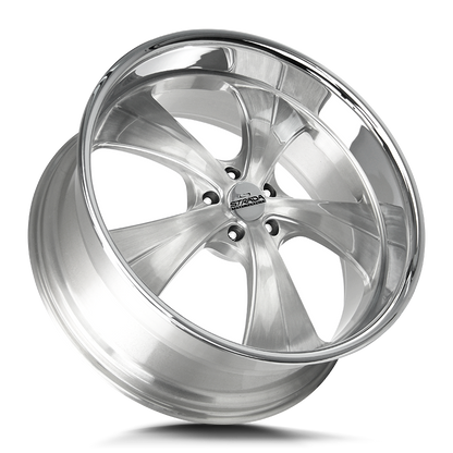 STRADA STREET CLASSICS C02 OLD SKOOL 24X10 15MM BLANK BRUSHED FACE SILVER MILLED SS | C02400015BFSMLSS