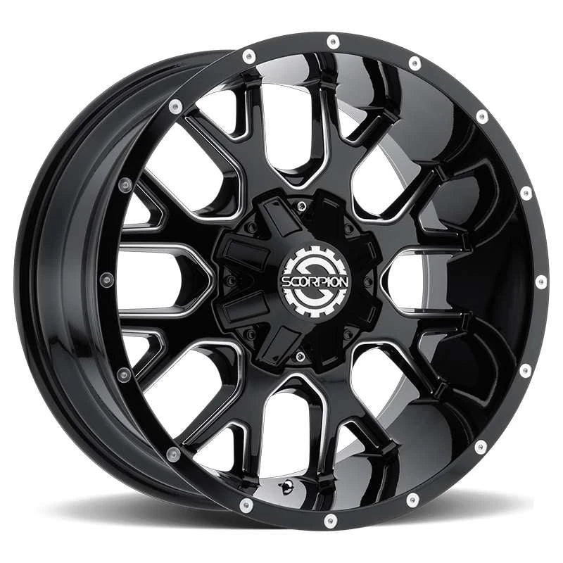 SCORPION SC19 20X9 +12 8X180 GLOSS BLACK