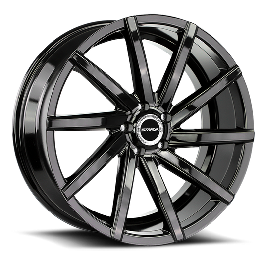 STRADA S41 SEGA 22X9 35MM 5X114.3 ALL GLOSS BLACK | S41251435GB