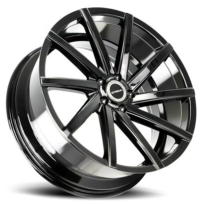 STRADA S41 SEGA 22X9 15MM 5X115 ALL GLOSS BLACK | S41251515GB