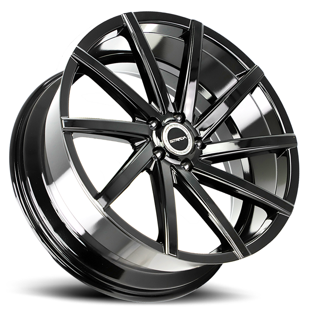 STRADA S41 SEGA 22X9 24MM 6X139.7 ALL GLOSS BLACK | S41263924GB
