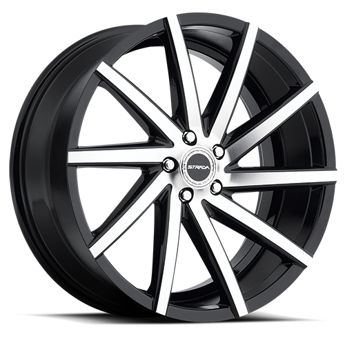 STRADA S41 SEGA 22X9 35MM 5X112 GLOSS BLACK MACHINED | S41251235GBM