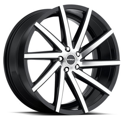 STRADA S41 SEGA 22X9 35MM 5X120 GLOSS BLACK MACHINED | S41252035GBM