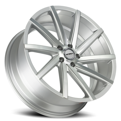 STRADA S41 SEGA 24X9 35MM 5X114.3 SILVER MACHINED | S41451435SM