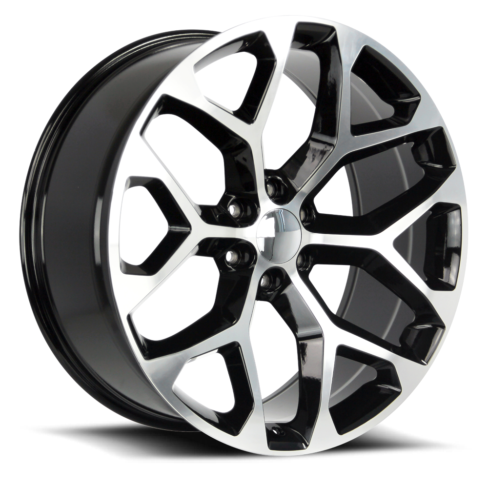 Strada Wheel Replicas Snowflake R176 22x9 31 6x139.7 Gloss Black Machined