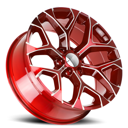 Strada Wheel Replicas Snowflake R176 26x10 31 6x139.7 Candy Red Milled