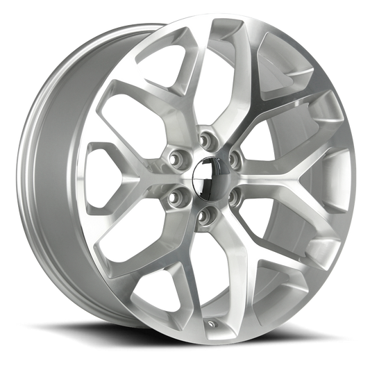 Strada Wheel Replicas Snowflake R176 22x9 31 6x139.7 Silver Machined