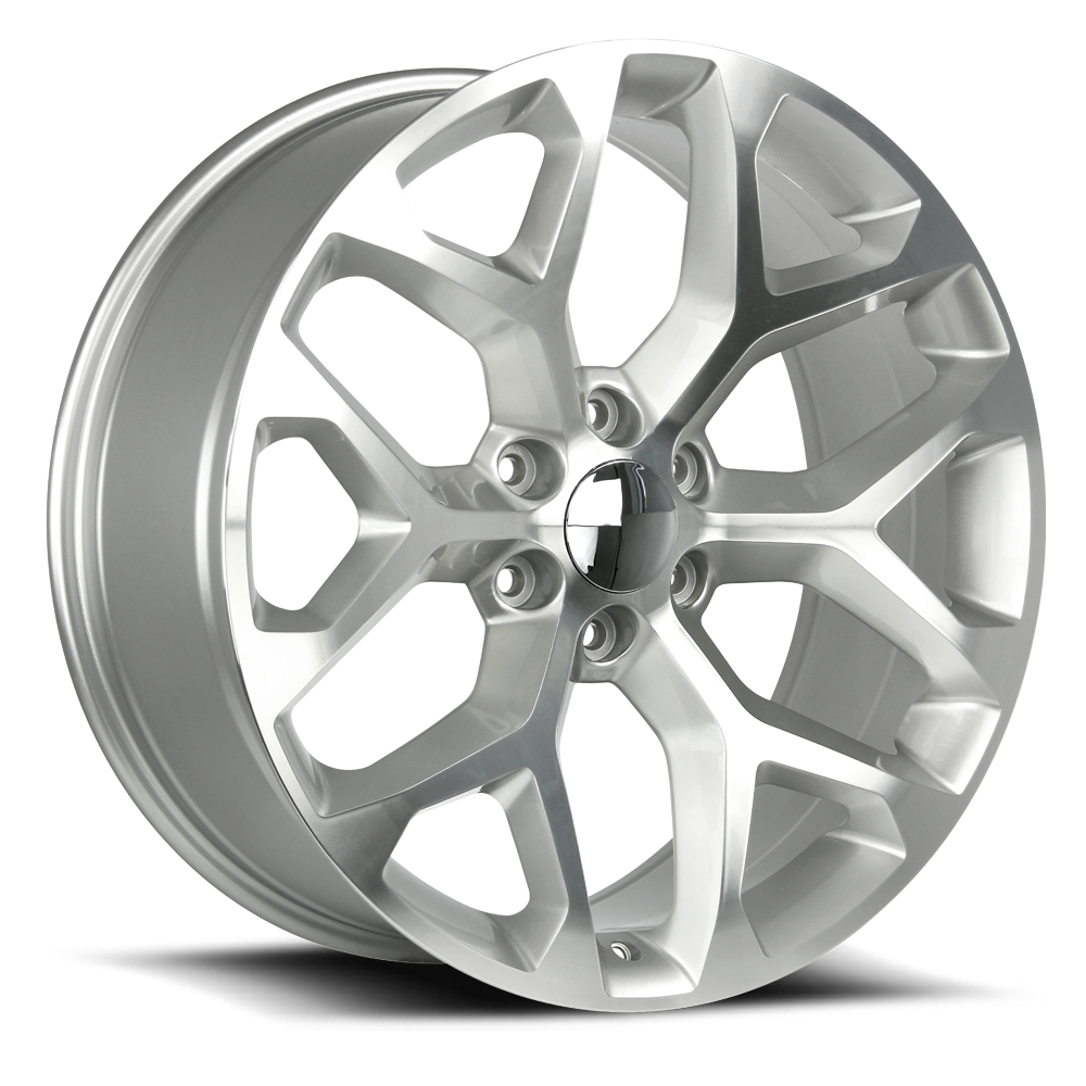 Strada Wheel Replicas Snowflake R176 28x10 31 6x139.7 Silver Machined