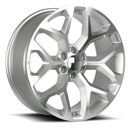 Strada Wheel Replicas Snowflake R176 28x10 31 6x139.7 Silver Machined