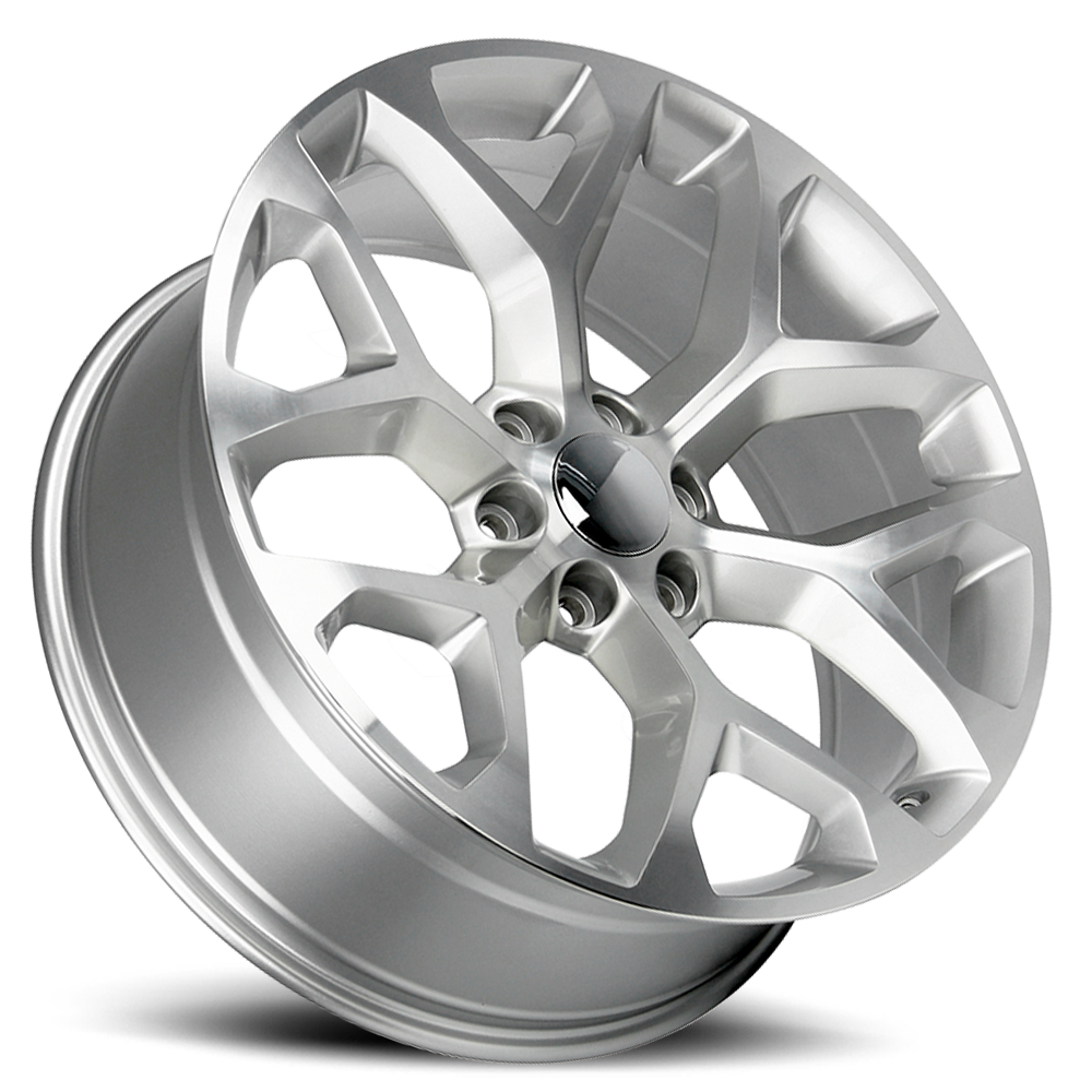 Strada Wheel Replicas Snowflake R176 28x10 31 6x139.7 Silver Machined