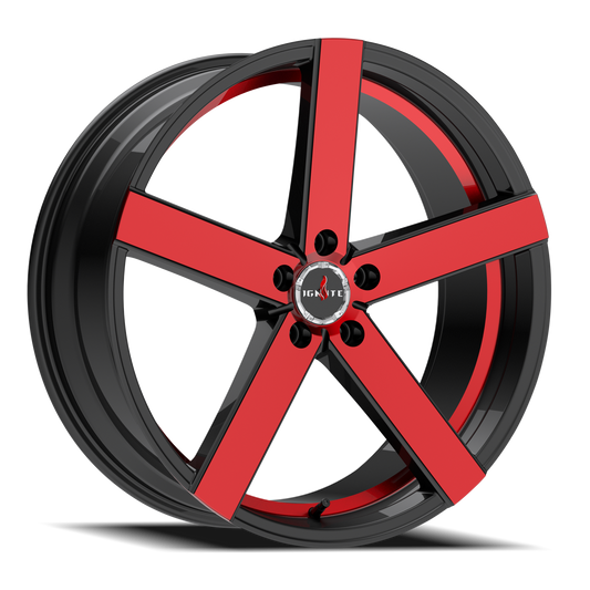 IGNITE G01 SPARK 20X8.5 35MM 5X114.3 GLOSS BLACK CANDY RED MACHINE | G0108551435GBMR
