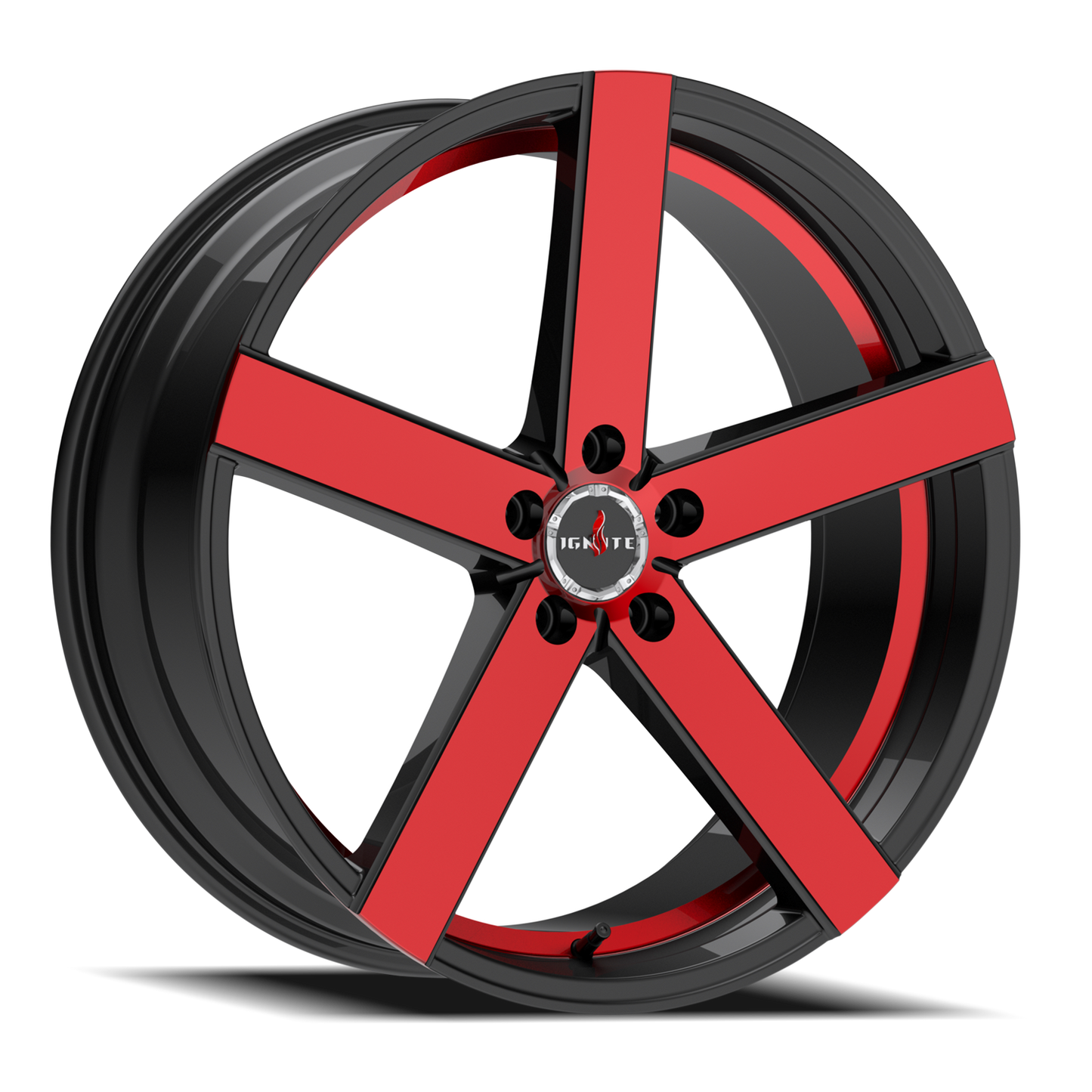 IGNITE G01 SPARK 22X8.5 35MM 5X114.3 GLOSS BLACK CANDY RED MACHINE | G0128551435GBMR
