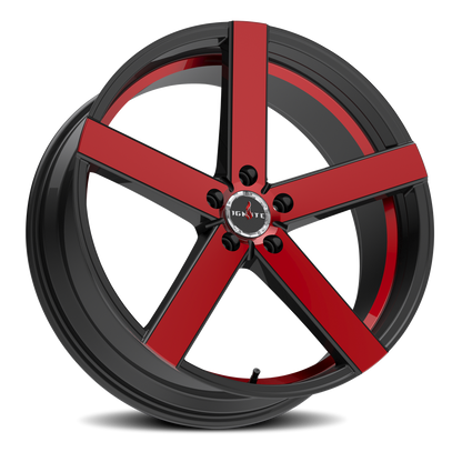 IGNITE G01 SPARK 22X8.5 35MM 5X112 GLOSS BLACK CANDY RED MACHINE | G0128551235GBMR