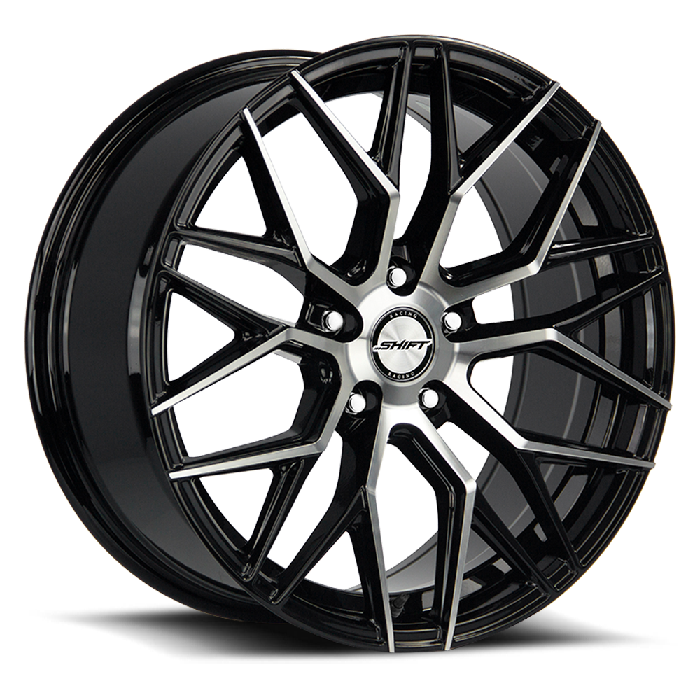 SHIFT H33 SPRING 22X9 15MM 5X115 GLOSS BLACK MACHINED | H33251515GBM