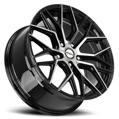 SHIFT H33 SPRING 18X8 35MM 5X114.3 GLOSS BLACK MACHINED | H33851435GBM
