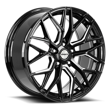 SHIFT H33 SPRING 22X9 35MM 5X114.3 GLOSS BLACK MILLED | H33251435GBML