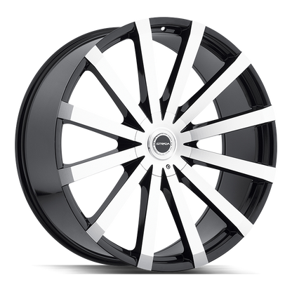 STRADA S50 GABBIA 20X8.5 35MM BLANK GLOSS BLACK MACHINED | S50000035GBM