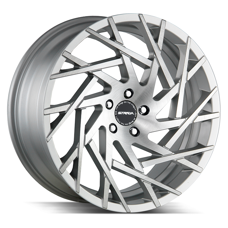 STRADA S62 MOTO 24X10 20MM BLANK BRUSHED FACE SILVER | S62400020BFS