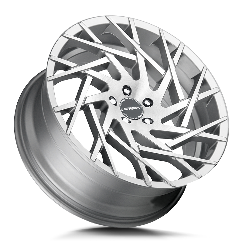 STRADA S62 MOTO 24X10 20MM BLANK BRUSHED FACE SILVER | S62400020BFS