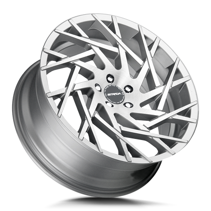 STRADA S62 MOTO 24X10 20MM BLANK BRUSHED FACE SILVER | S62400020BFS