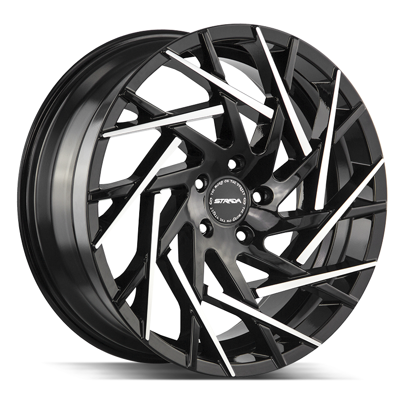 STRADA S64 NIDO 22X9 15MM BLANK GLOSS BLACK MACHINED TIPS | S64200015GBMT