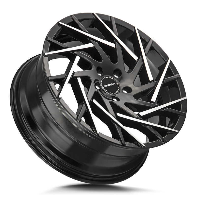 STRADA S64 NIDO 22X9 15MM BLANK GLOSS BLACK MACHINED TIPS | S64200015GBMT