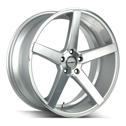 STRADA S35 PERFETTO 28X10 24MM 6X139.7 BRUSHED FACE SILVER | S35A63924BFS