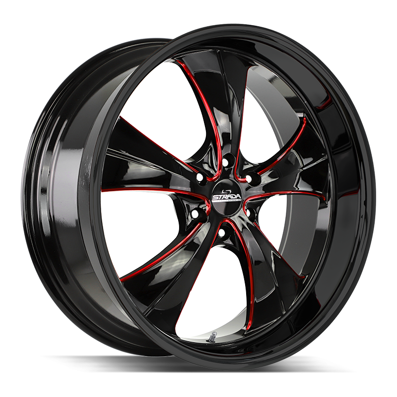 STRADA STREET CLASSICS C02 OLD SKOOL 24X10 15MM BLANK GLOSS BLACK CANDY RED MILLED | C02400015GBMLR