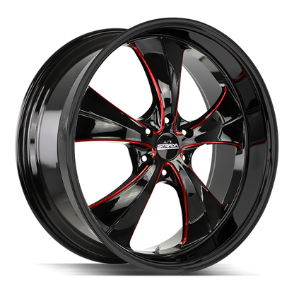 STRADA STREET CLASSICS C02 OLD SKOOL 24X10 15MM BLANK GLOSS BLACK CANDY RED MILLED | C02400015GBMLR