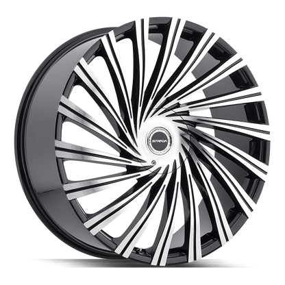 STRADA S49 TORNADO 26X10 15MM BLANK GLOSS BLACK MACHINED | S49600015GBM