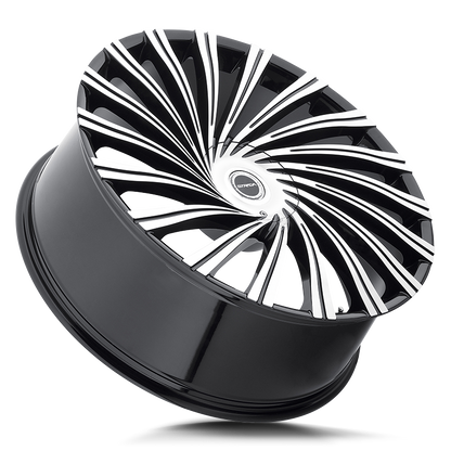 STRADA S49 TORNADO 26X10 15MM BLANK GLOSS BLACK MACHINED | S49600015GBM