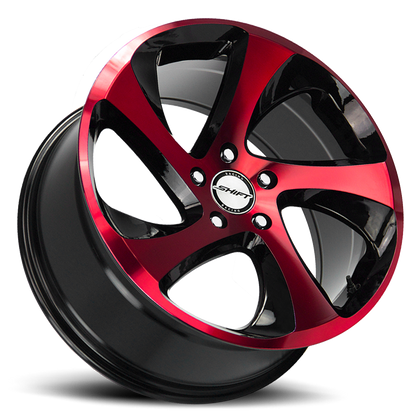 SHIFT H22 STRUT 18X8.5 35MM 5X120 GLOSS BLACK CANDY RED FACE | H22852035GBR
