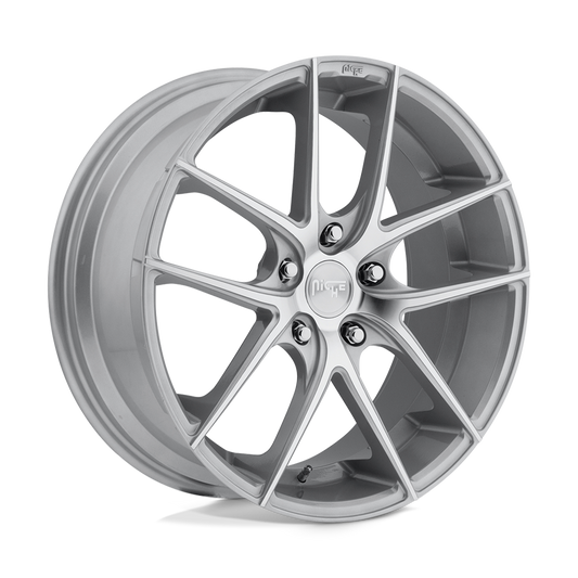 Niche 1Pc M131 TARGA - 18x9.5 40mm 5x114.3 GLOSS SILVER MACHINED Wheel | M131189565+40