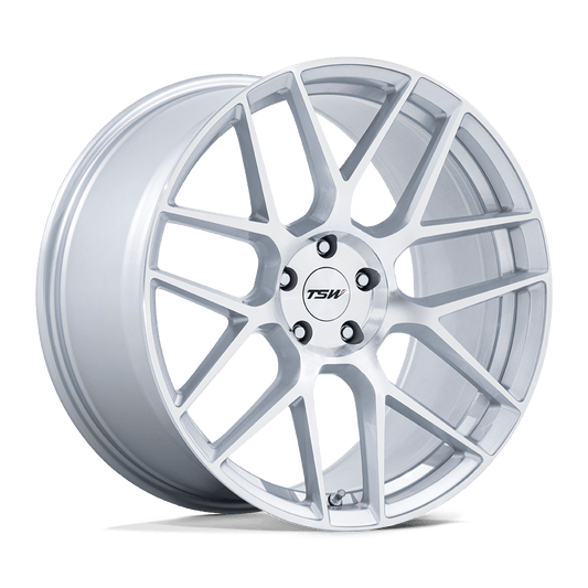 TSW TW002 LASARTHE 17x8 45 5x112 GLOSS SILVER MACHINED
